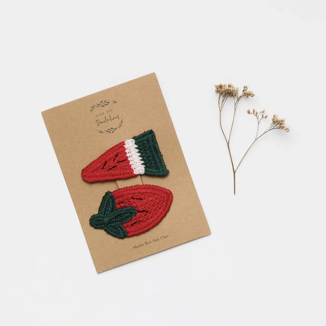 Hair Clips - Watermelon + Strawberry