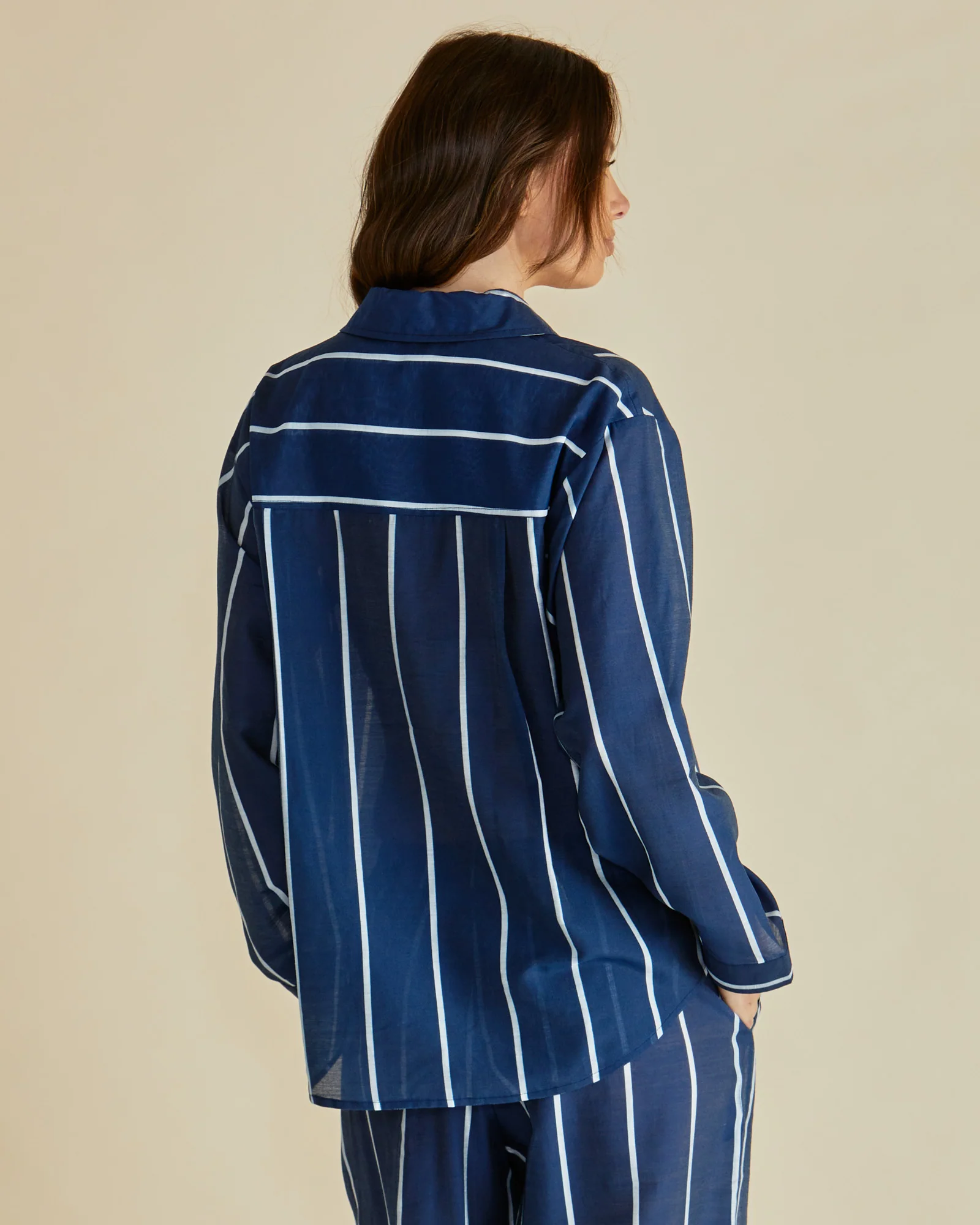 Hayman Shirt - Navy/White Stripe - Image 4