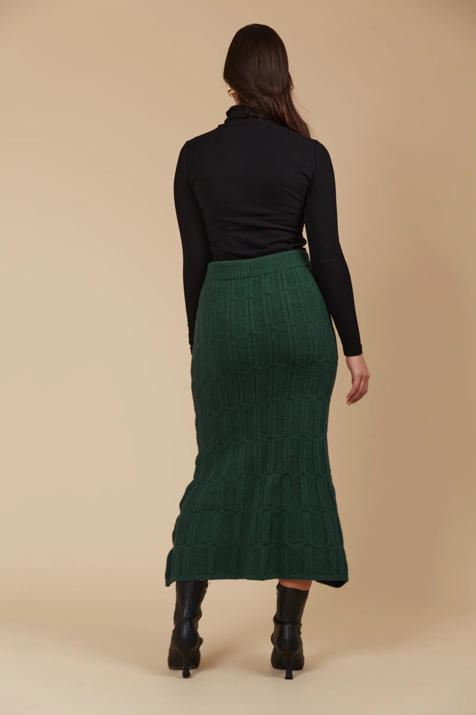 Hera Knit Skirt - Pine - Image 4