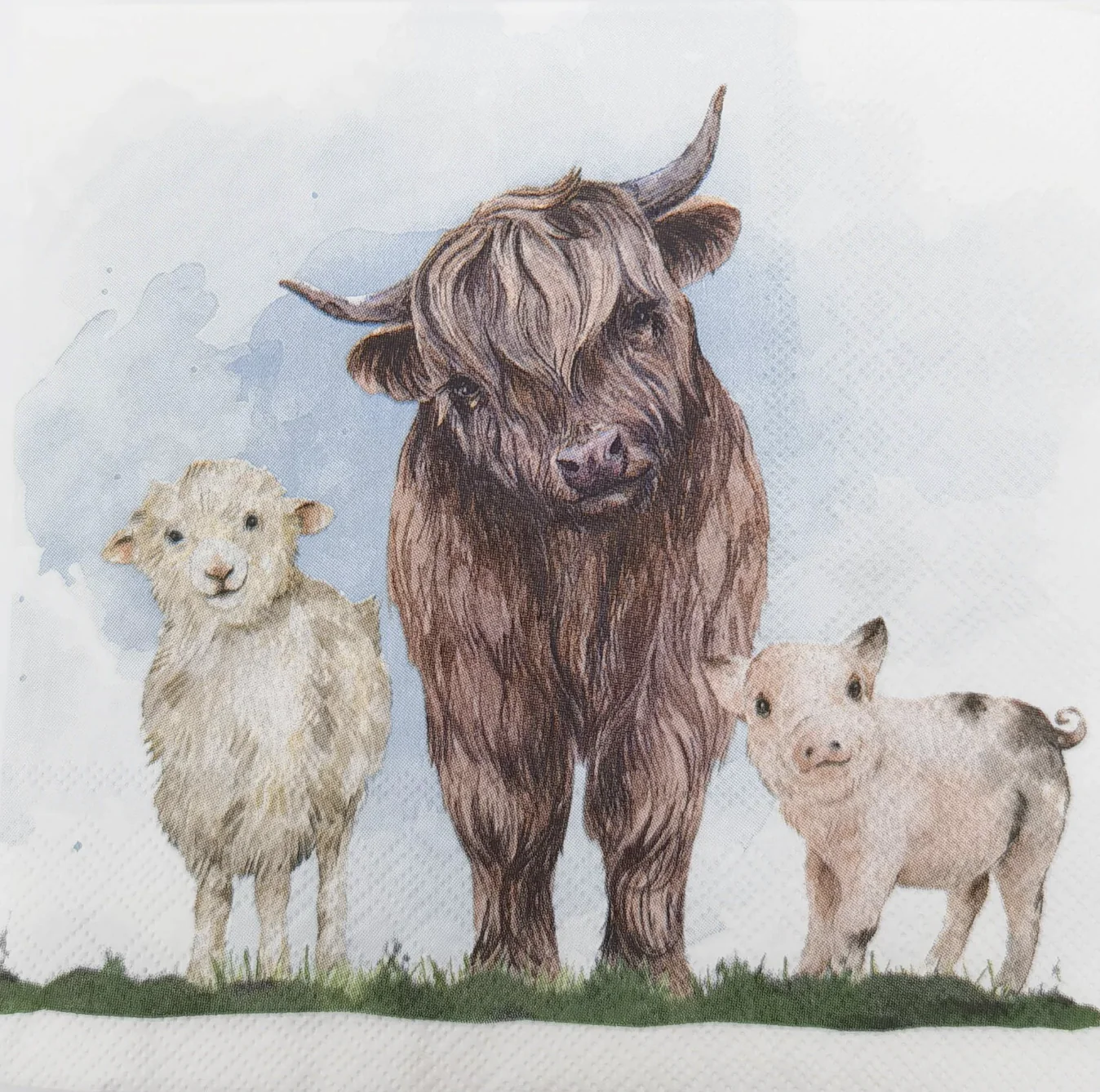 Highland & Friends Napkins Brown