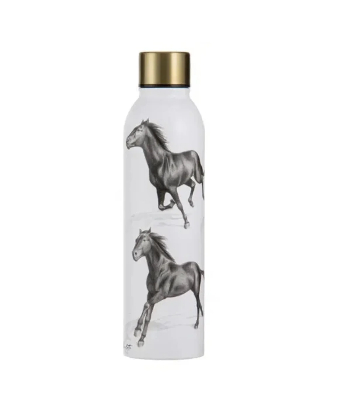 Horses By Charlotte Black Drink Bottle
