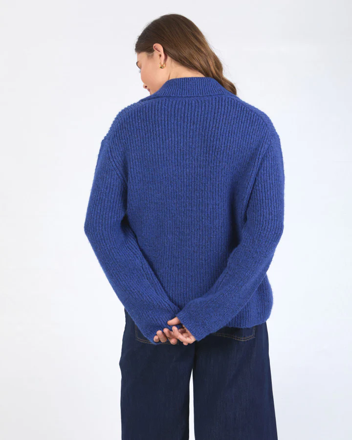 Indy Button Down Cardi - French Blue - Image 3