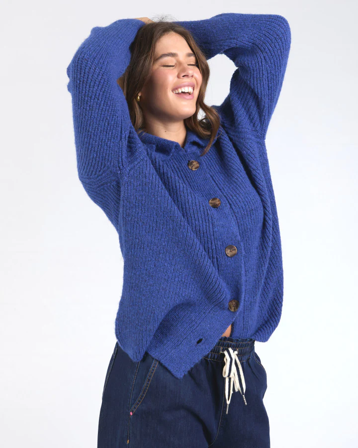 Indy Button Down Cardi - French Blue - Image 4