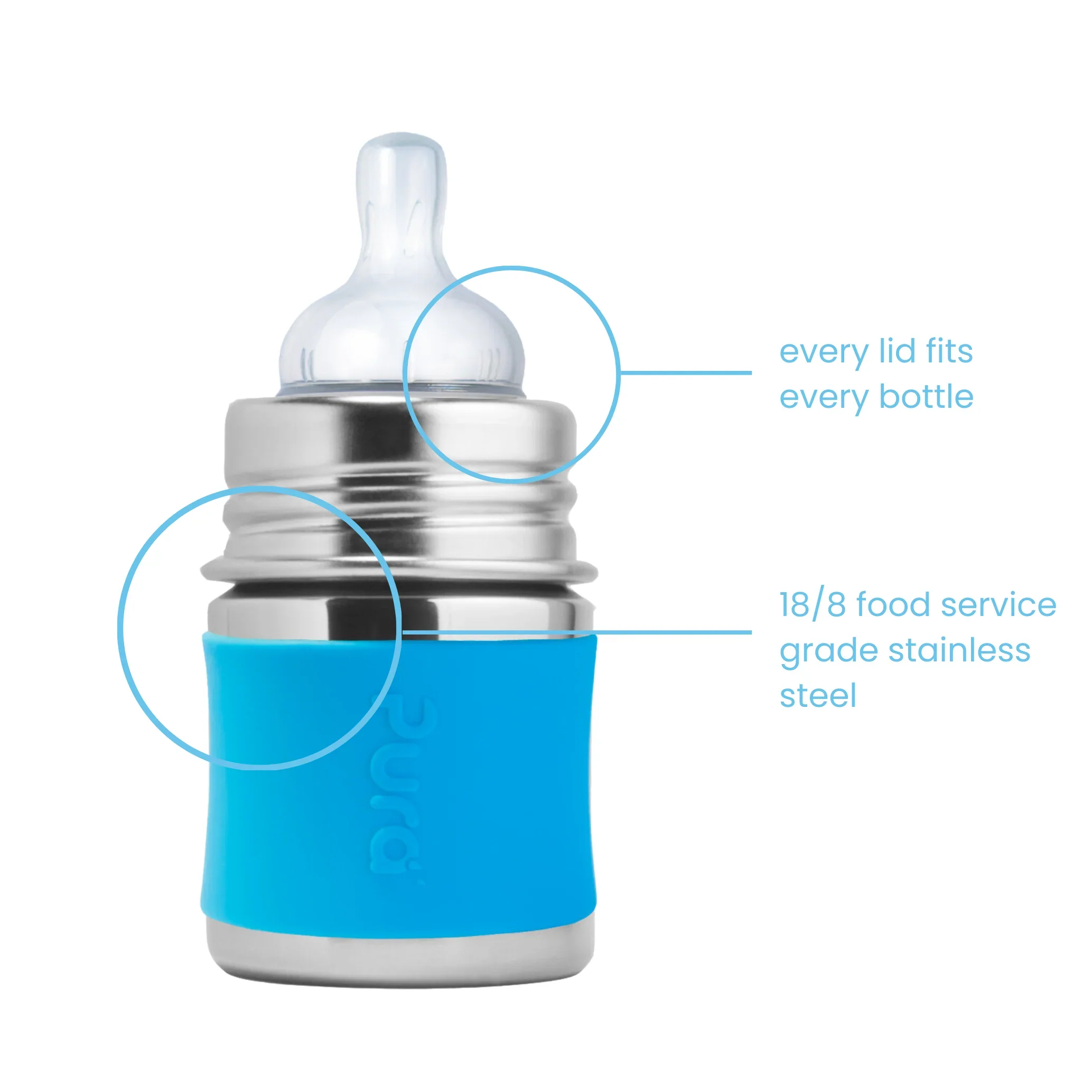 Infant Bottle/150ml - Aqua - Image 2