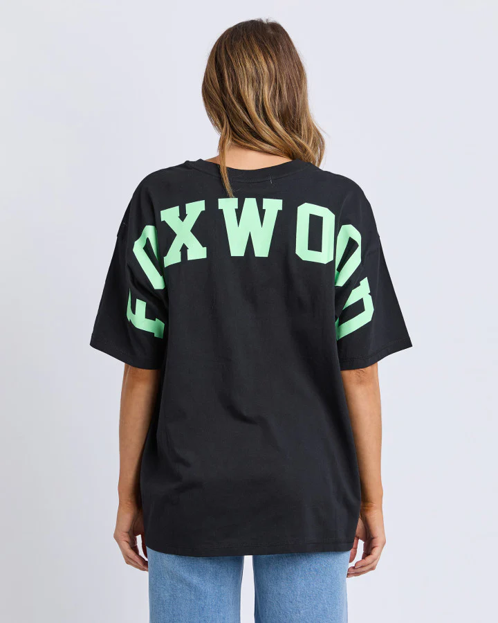 Interval Tee - Washed Black with Bright Green - Image 3