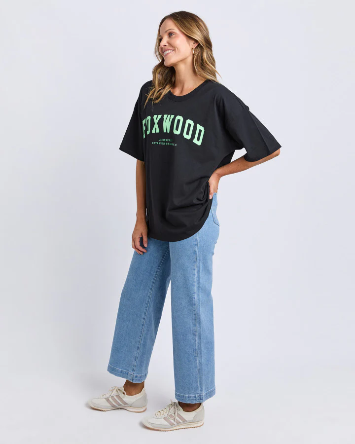 Interval Tee - Washed Black with Bright Green - Image 4