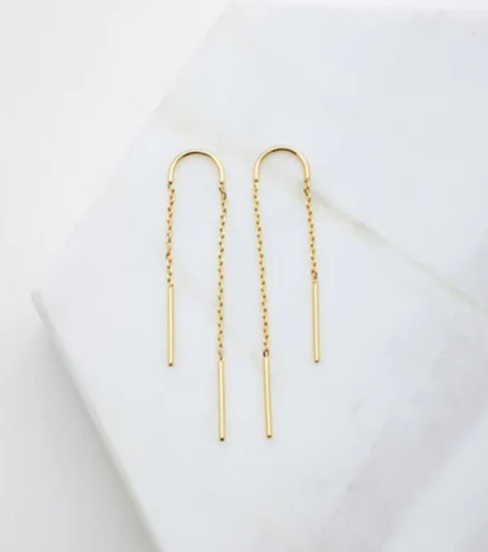 Ivy Thread Earring - Gold