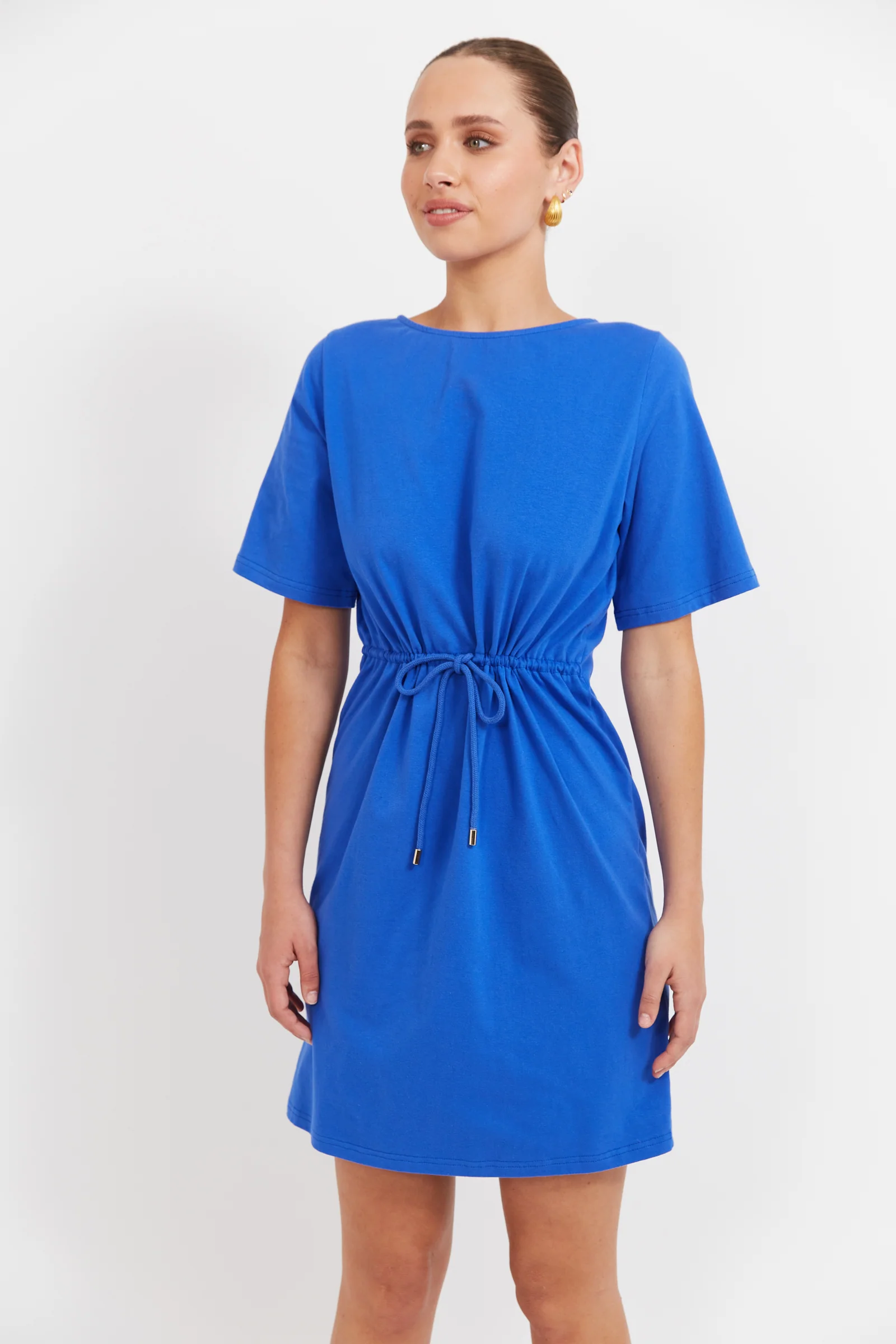 Jardin Tshirt Dress - Azul - Image 3
