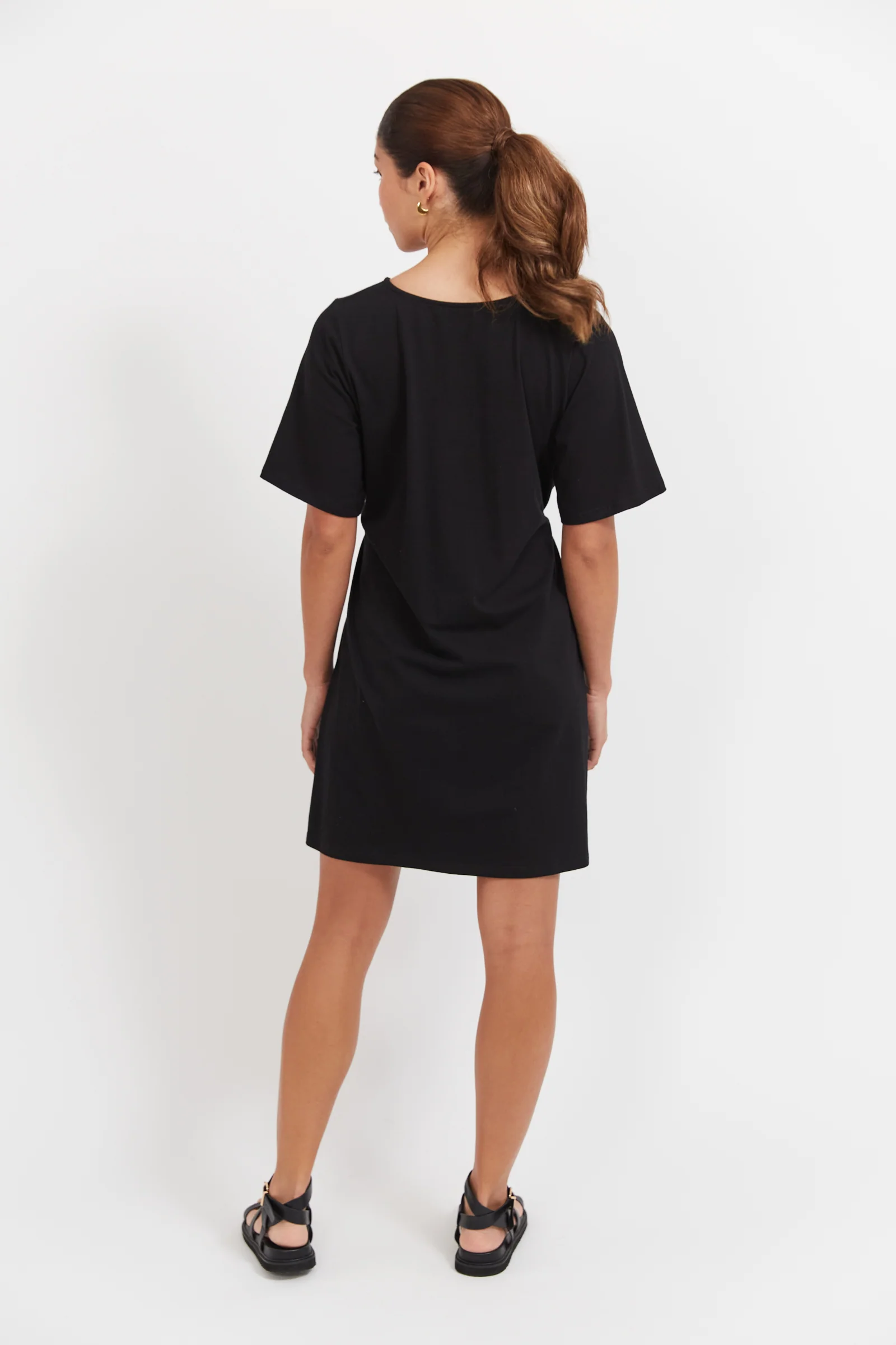 Jardin Tshirt Dress - Black - Image 5