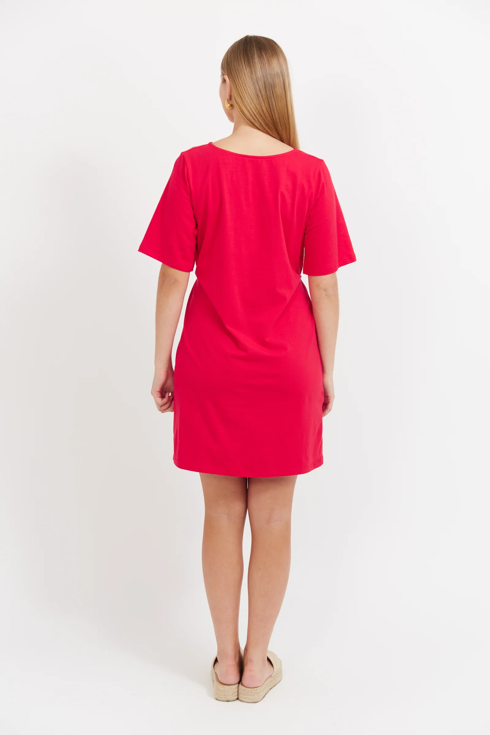 Jardin Tshirt Dress - Garnet - Image 3