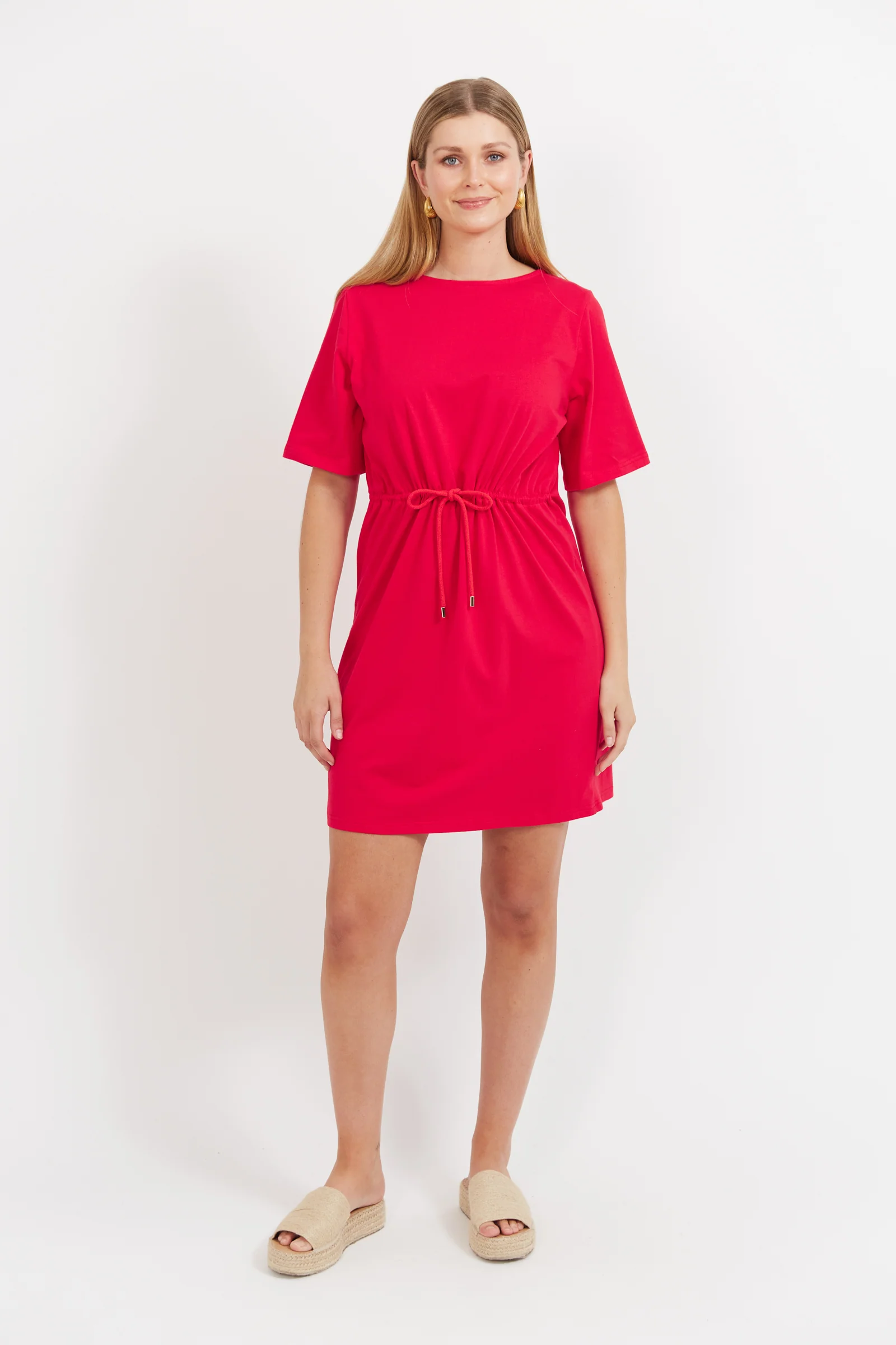 Jardin Tshirt Dress - Garnet - Image 5
