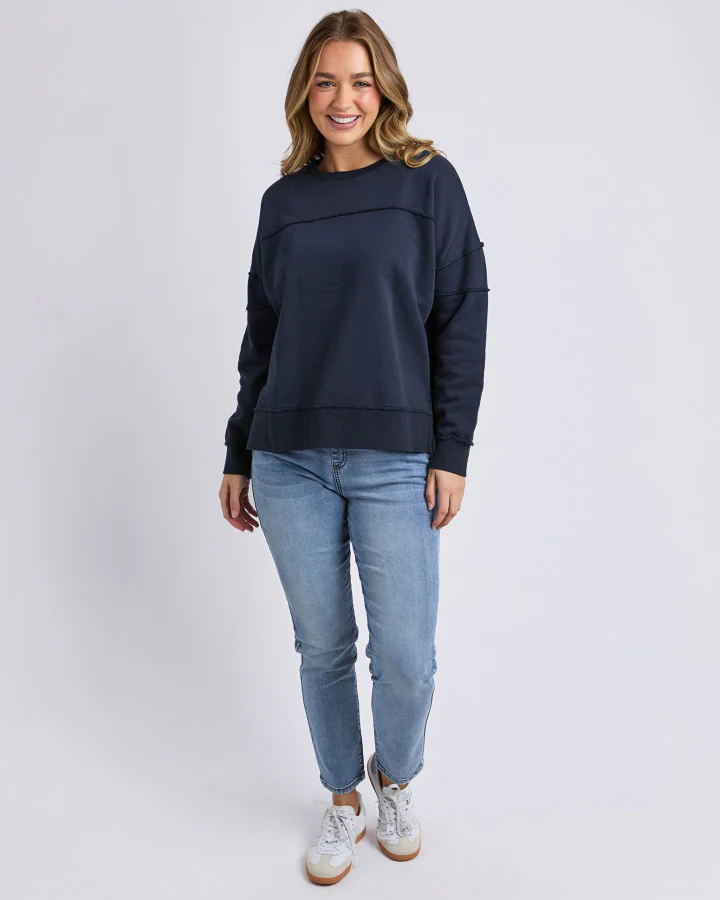 Jayne Throw On Fleece - Navy - Image 2
