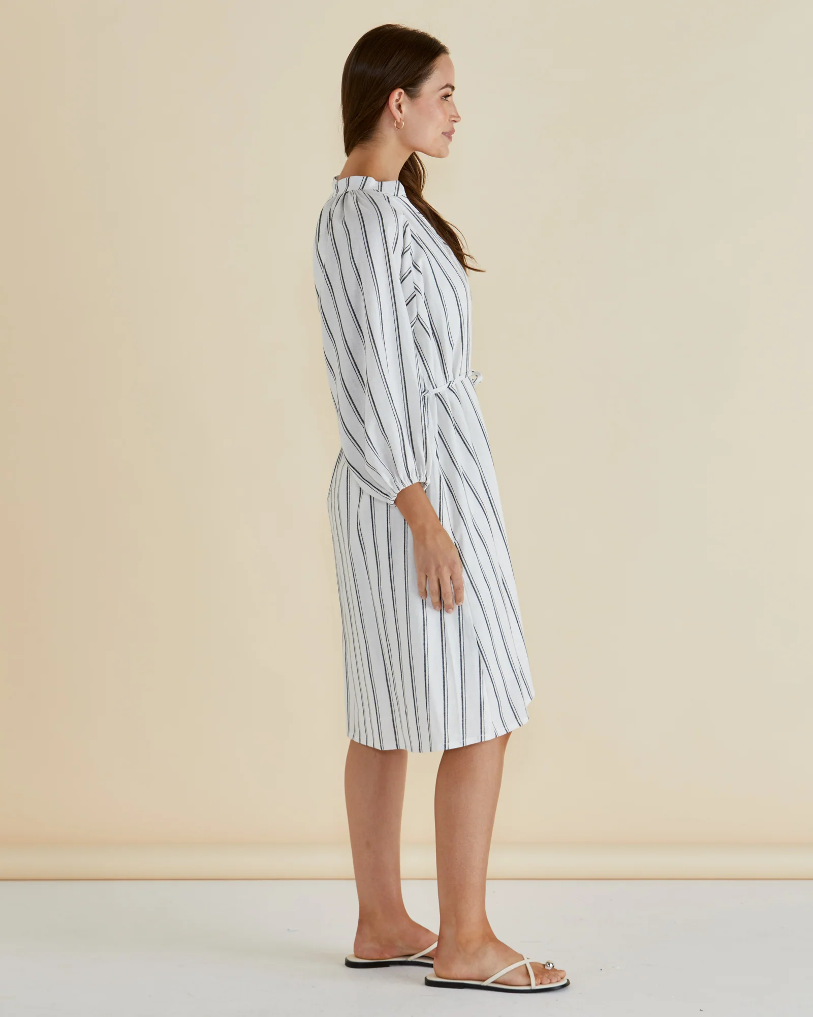 Jenna Dress - Black/White Stripe - Image 3
