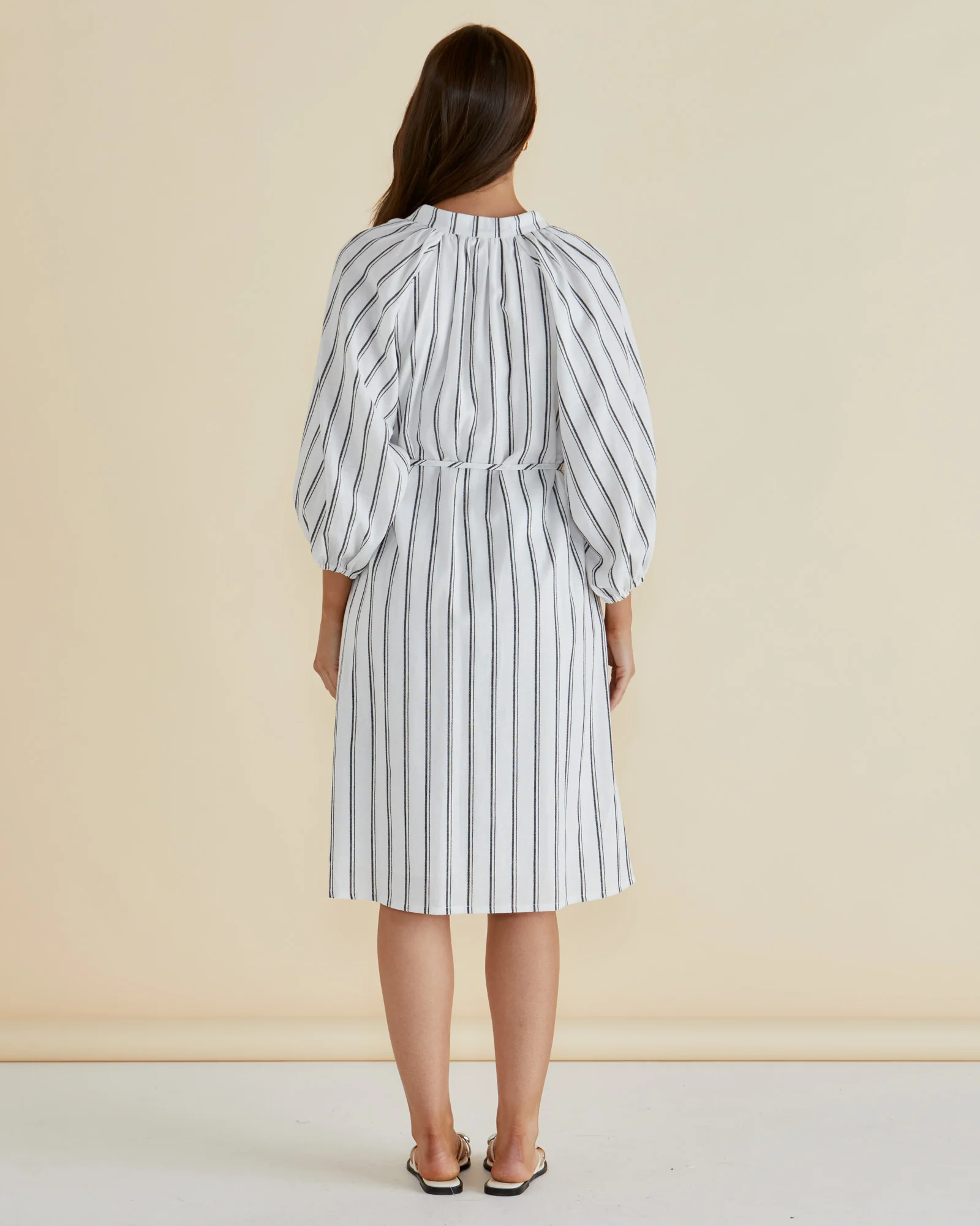 Jenna Dress - Black/White Stripe - Image 4