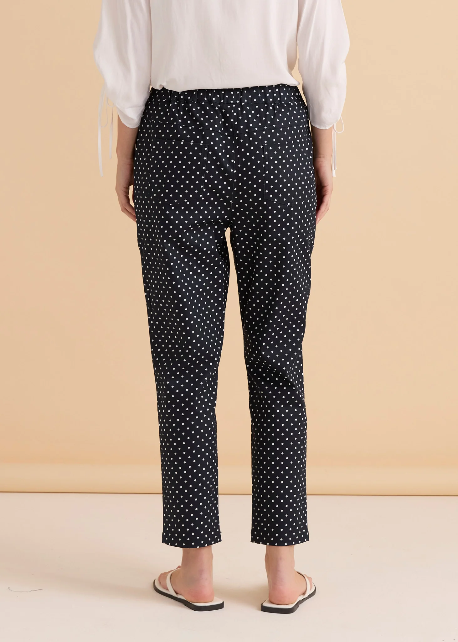 Kenzie Jogger - Navy Polkadot - Image 4