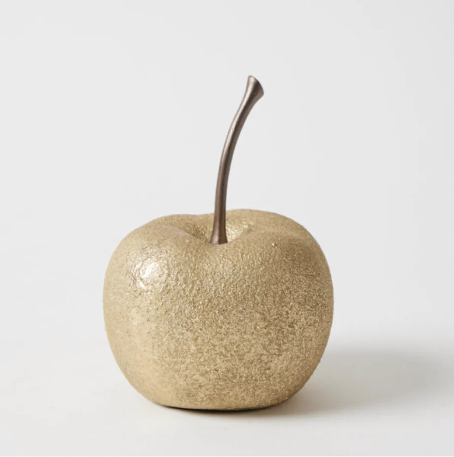 Large Apple Sculpture – Gold