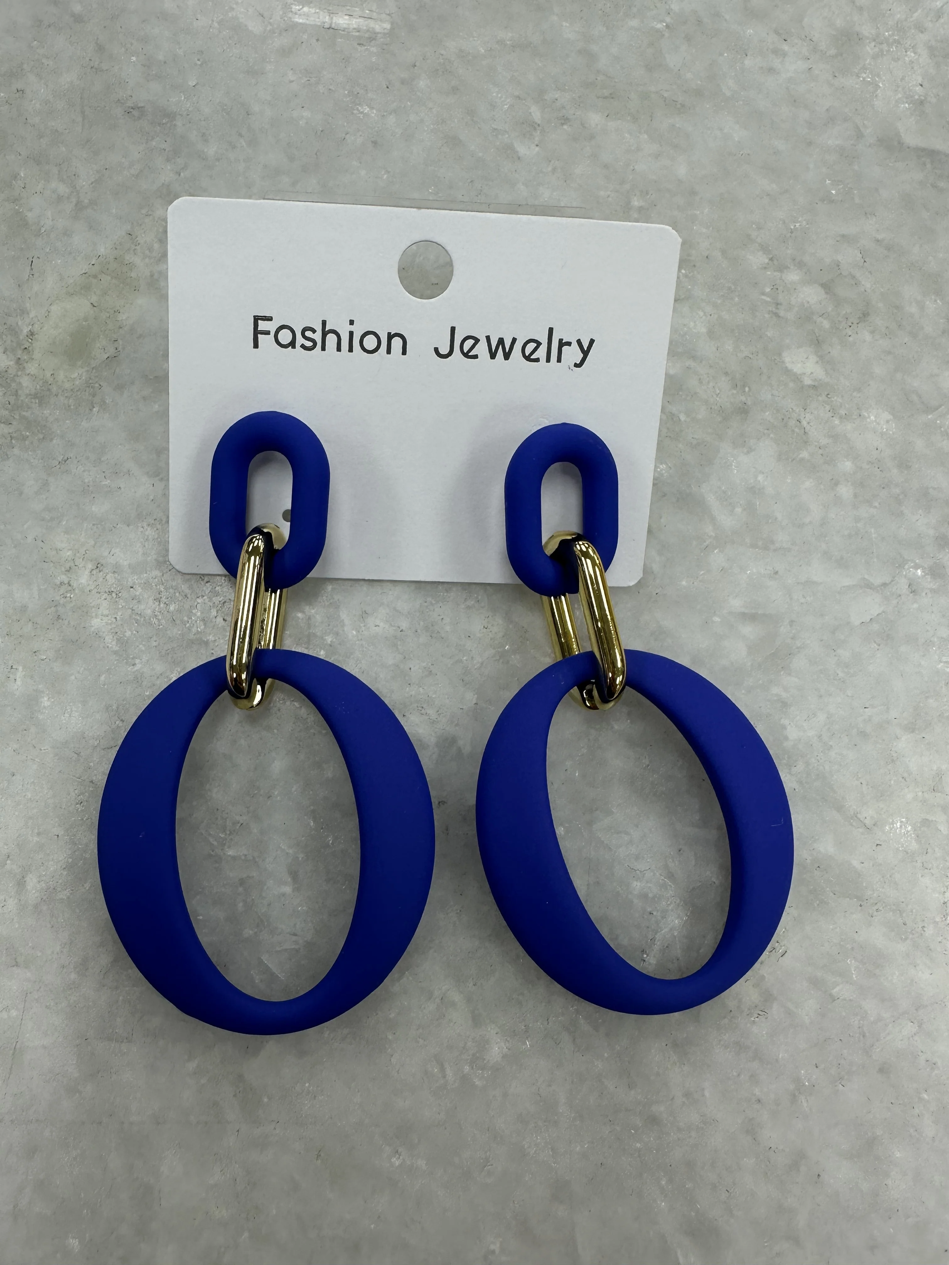 Large Summer Earrings - Blue