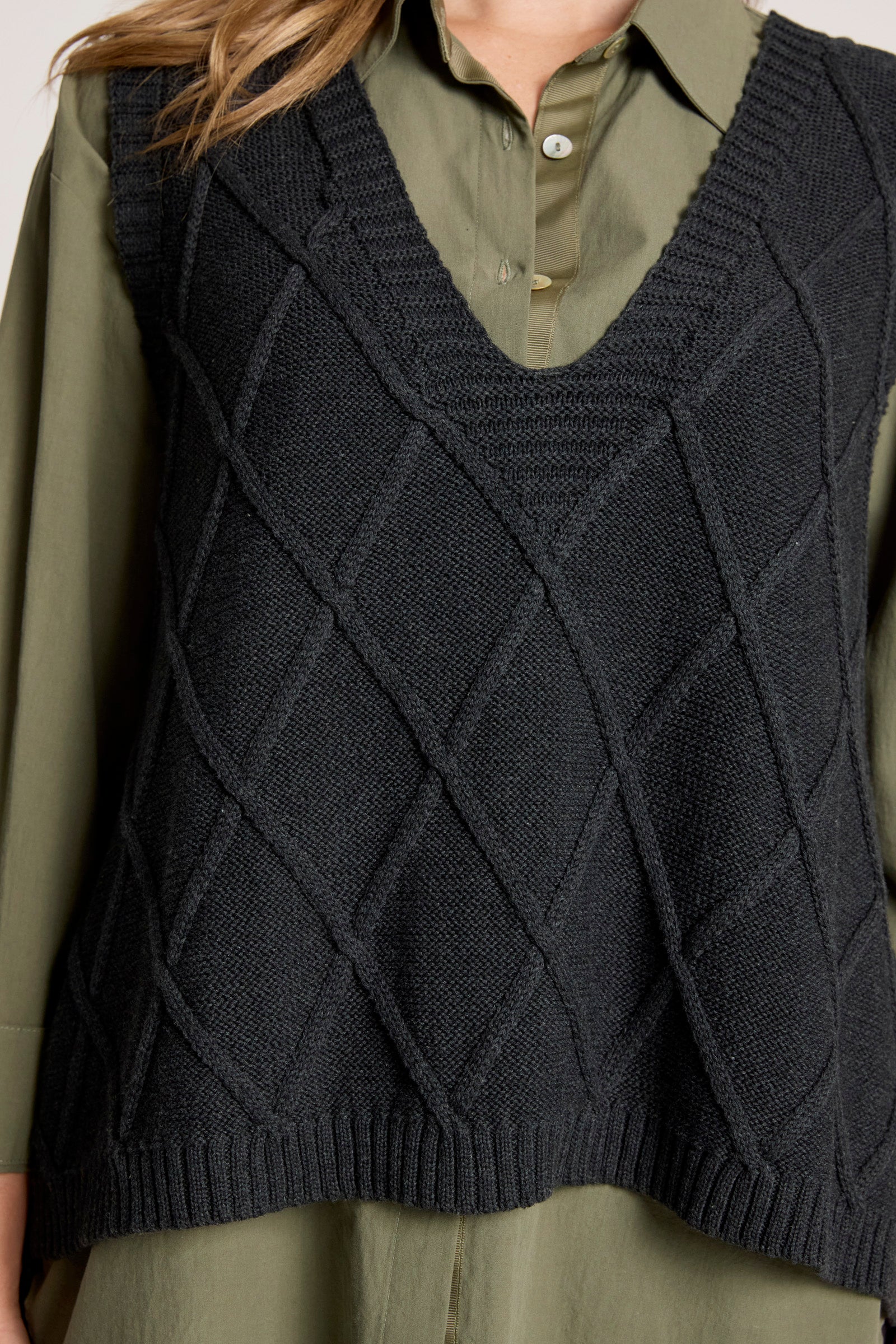 Liora Knit Vest - Char - Image 2