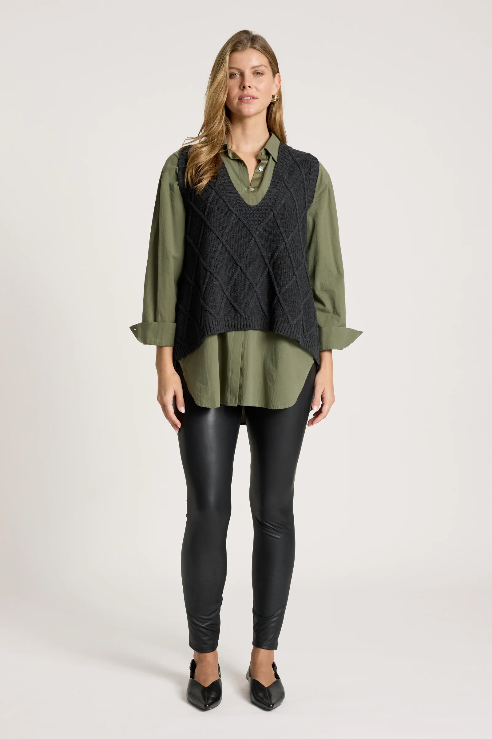 Liora Knit Vest - Char - Image 3