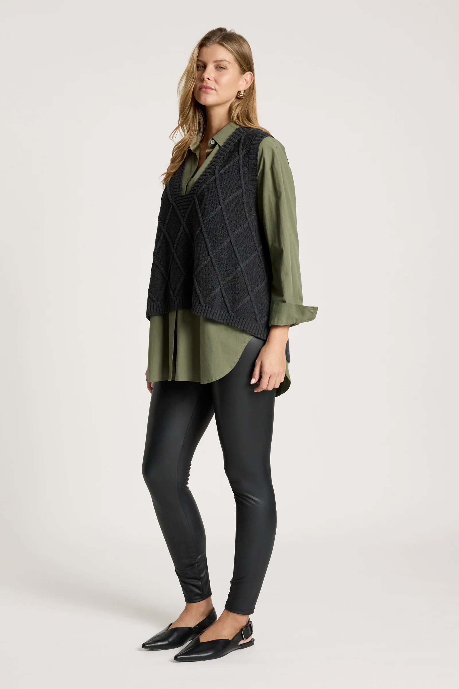 Liora Knit Vest - Char - Image 4