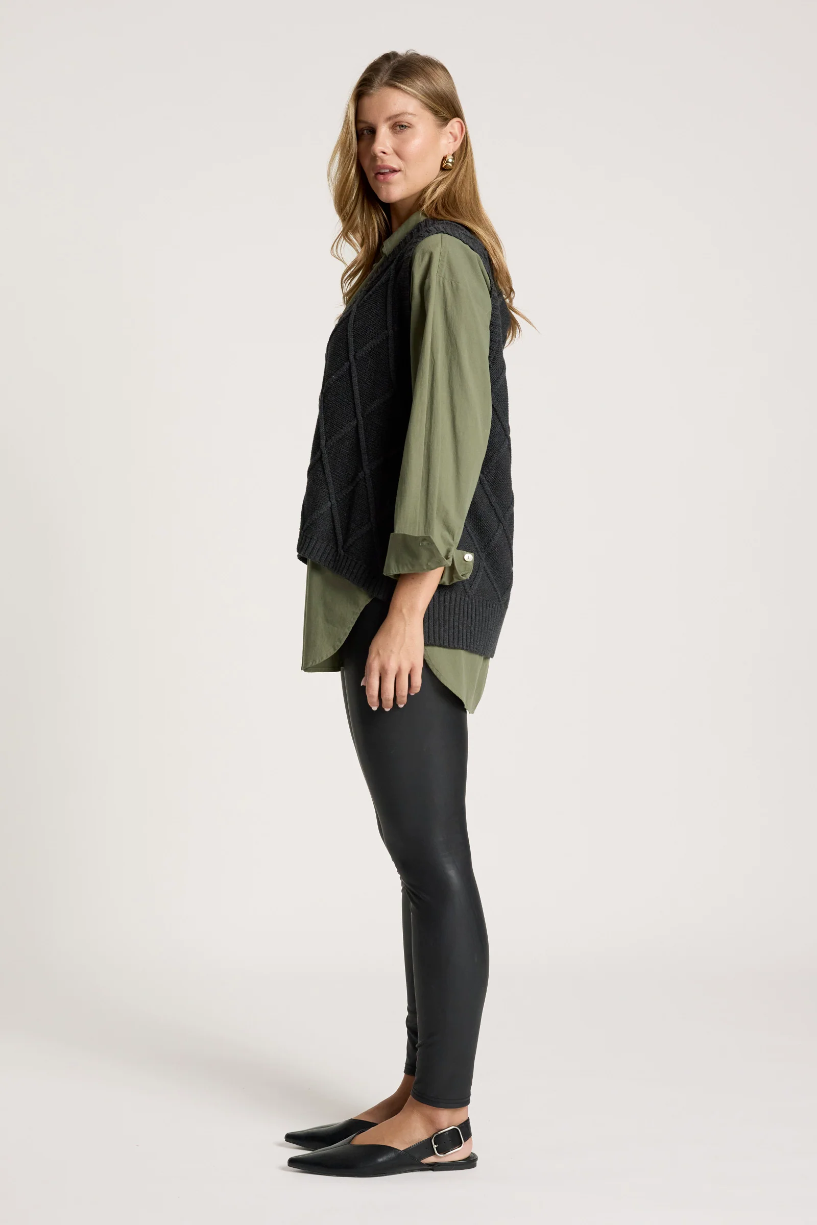 Liora Knit Vest - Char - Image 5