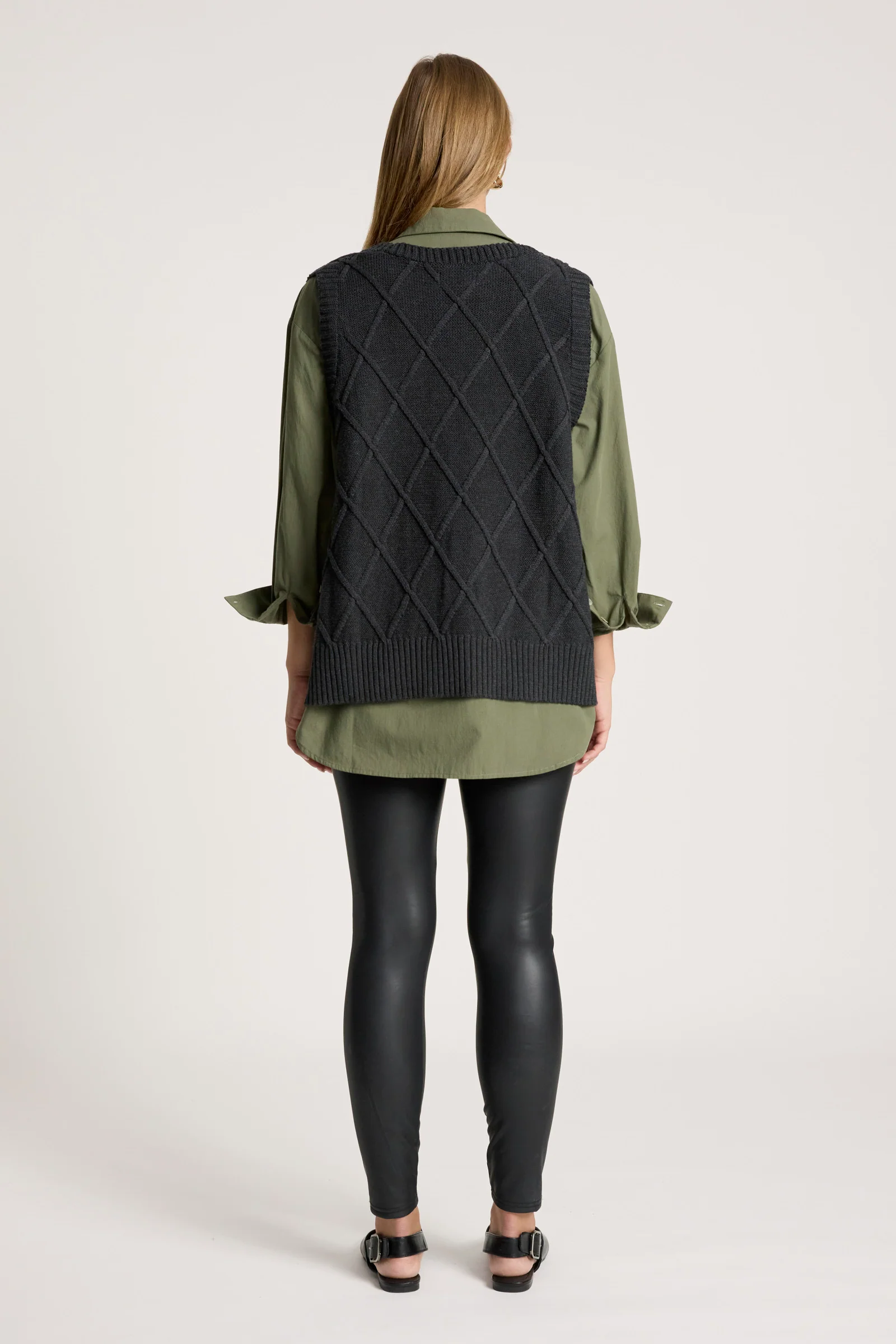 Liora Knit Vest - Char - Image 6
