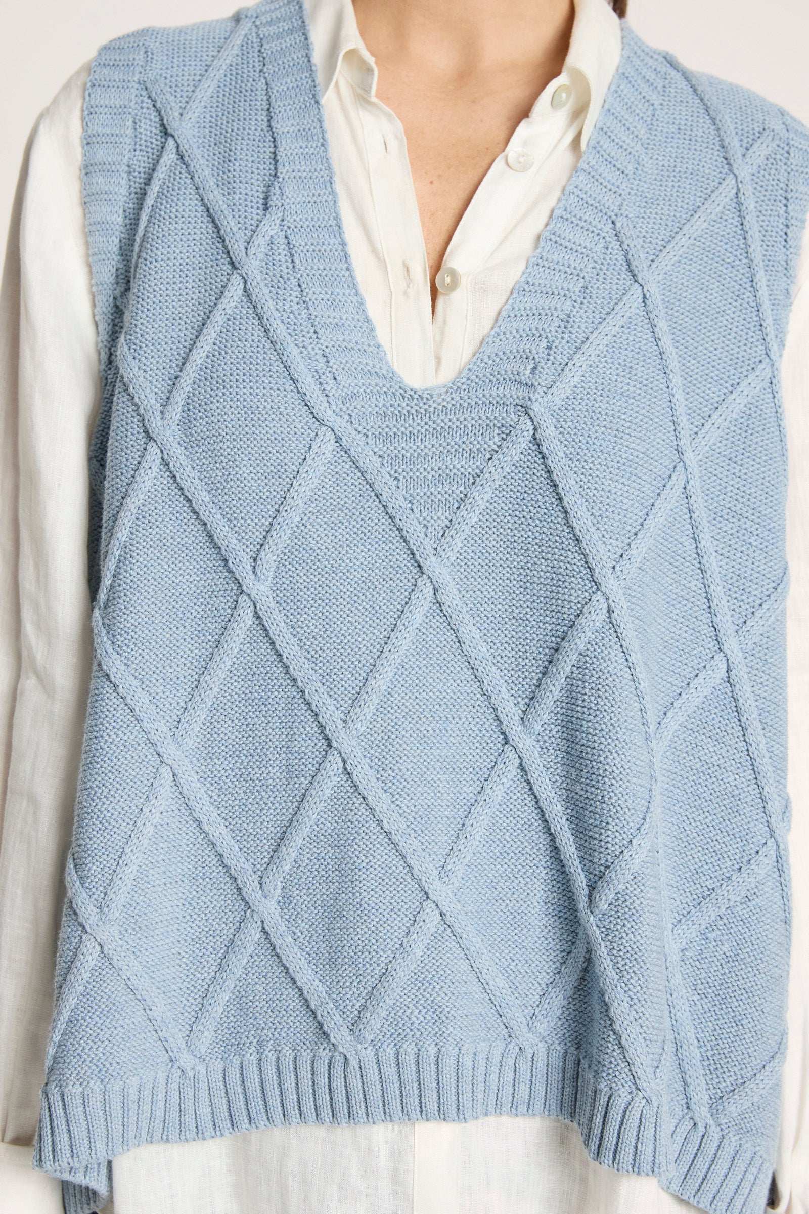 Liora Knit Vest - Lake - Image 2