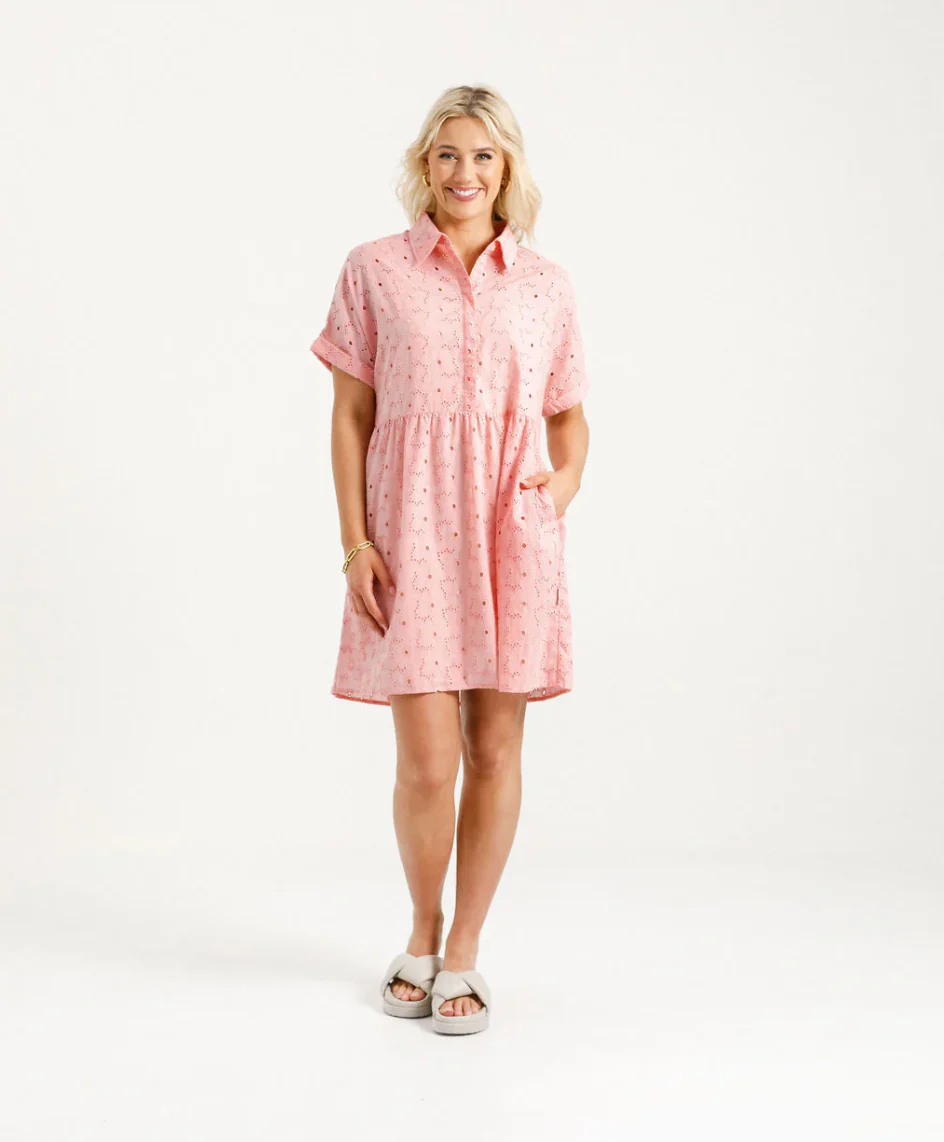 Lolo Dress - Pink Blooms