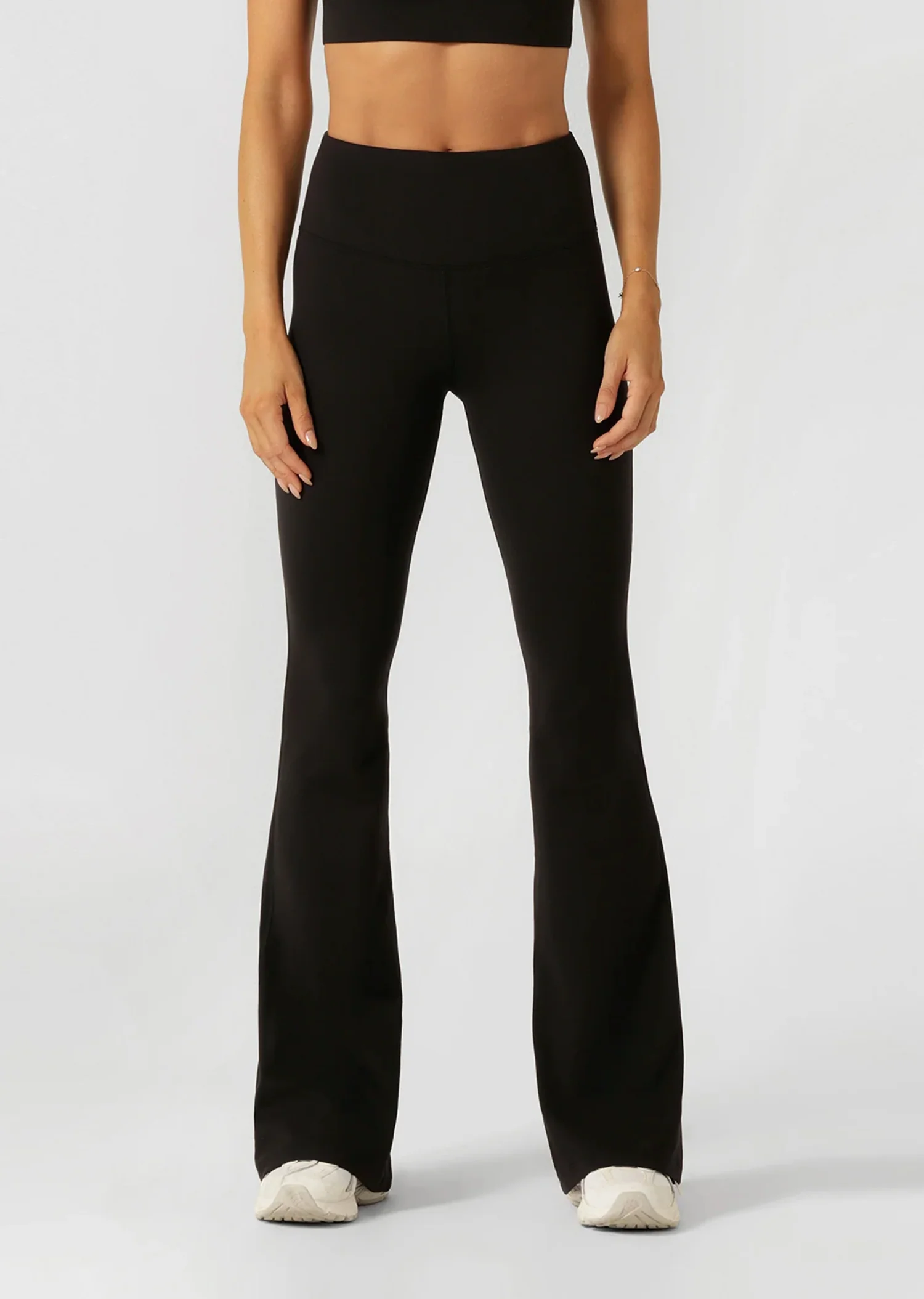 Lotus Flared Leggings - Recycled Black - Image 3