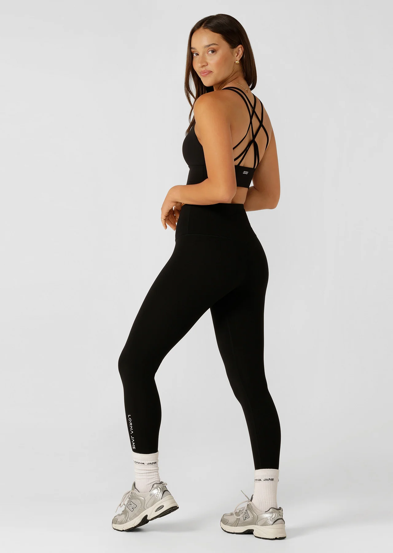 Lotus Phone Pocket Ankle Biter Leggings - Black - Image 5