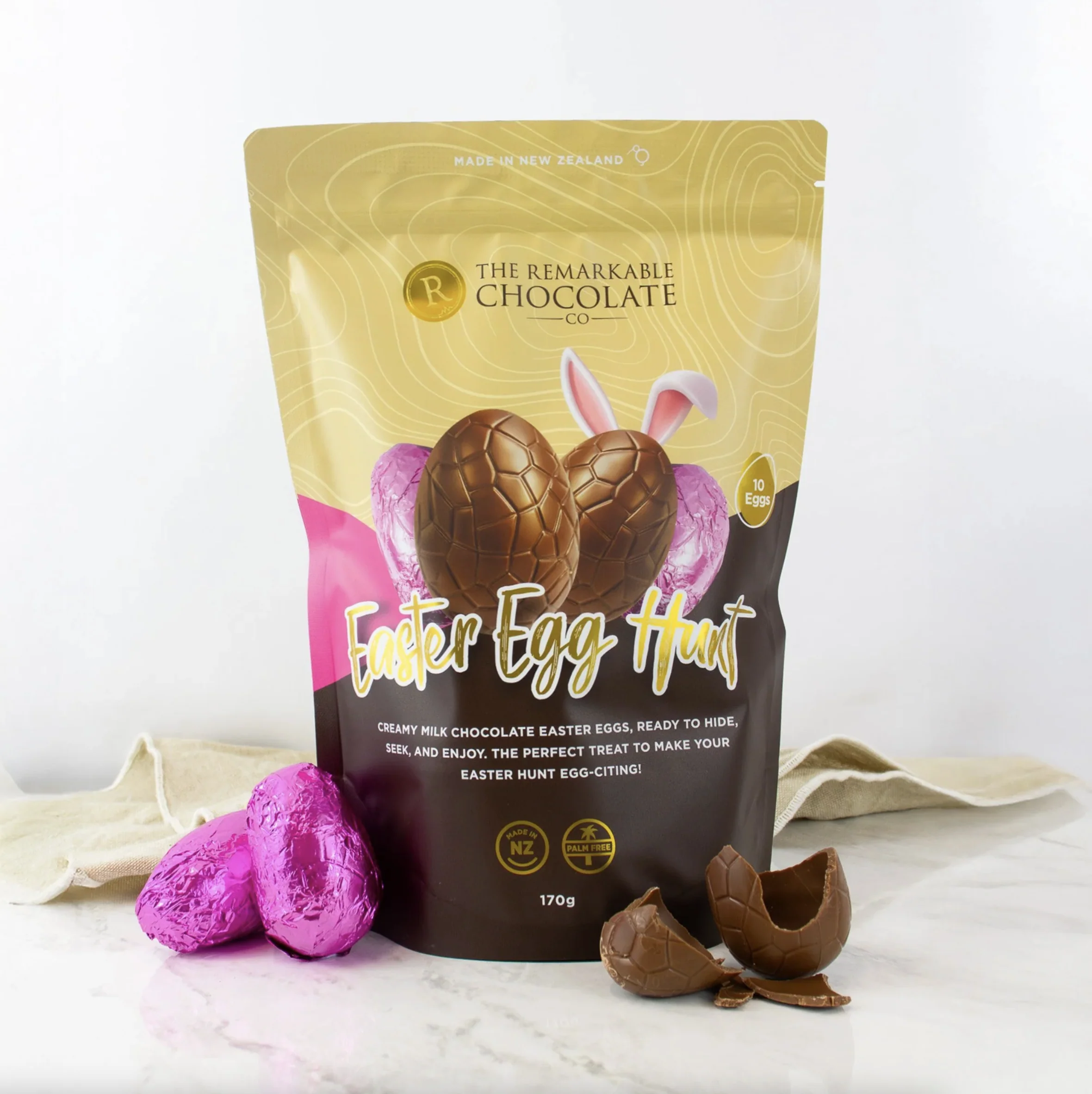 Luxury Easter Egg Pouch Milk 34% Pink - 10Pk