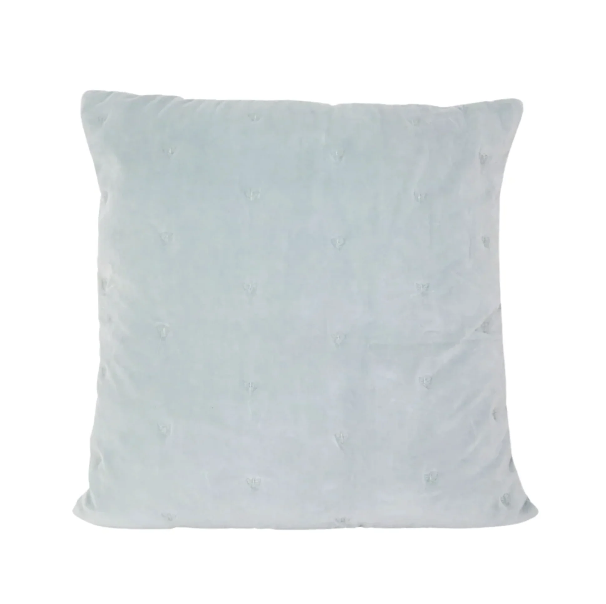 Mason Bee Velvet Cushion - Sky Grey