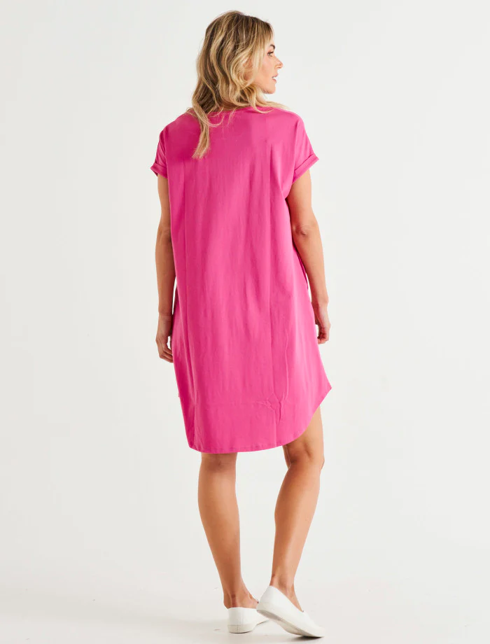 Maxine T-Shirt Dress - Azalea - Image 4