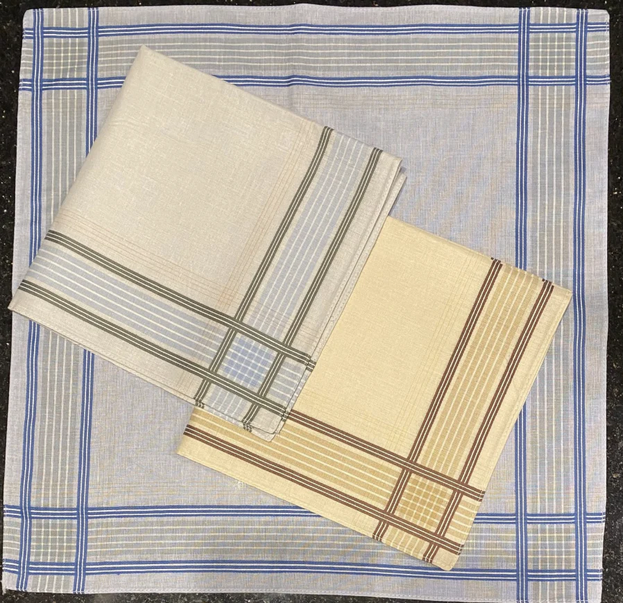 Mens Border Hanky - Green