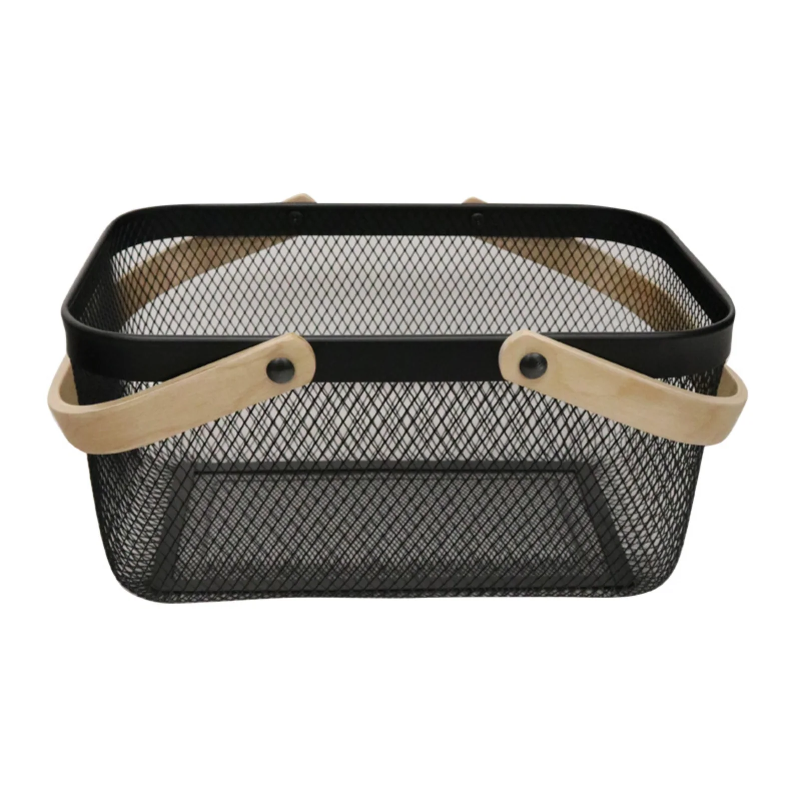 Mesh Basket with Bamboo Handle - Image 2