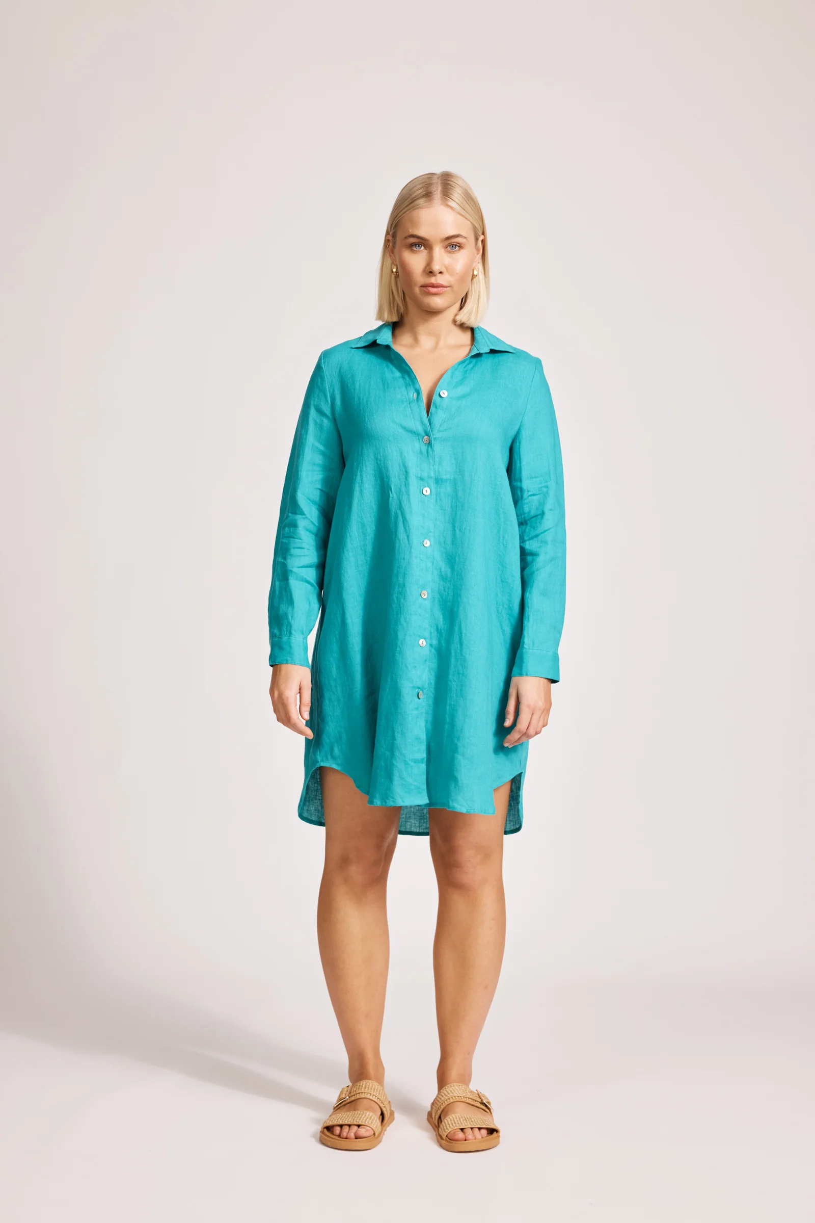 Miramar Shirt Dress - Lagoon - Image 3