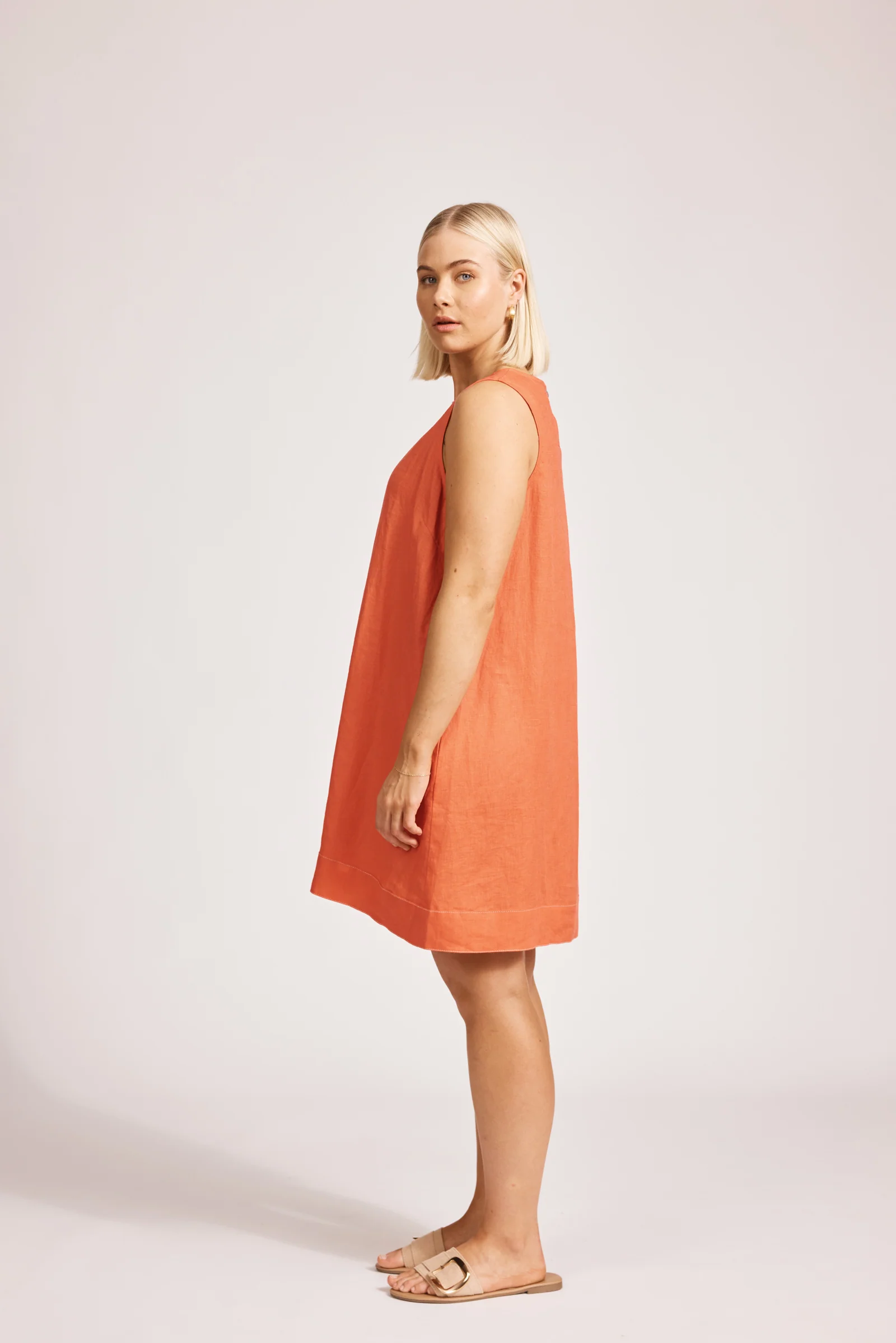 Miramar Tank Dress - Coral - Image 3