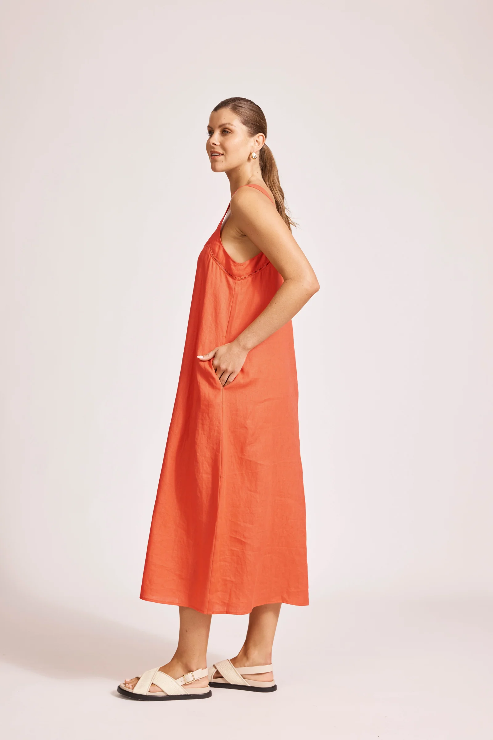 Miramar Tank Maxi Dress - Coral - Image 5
