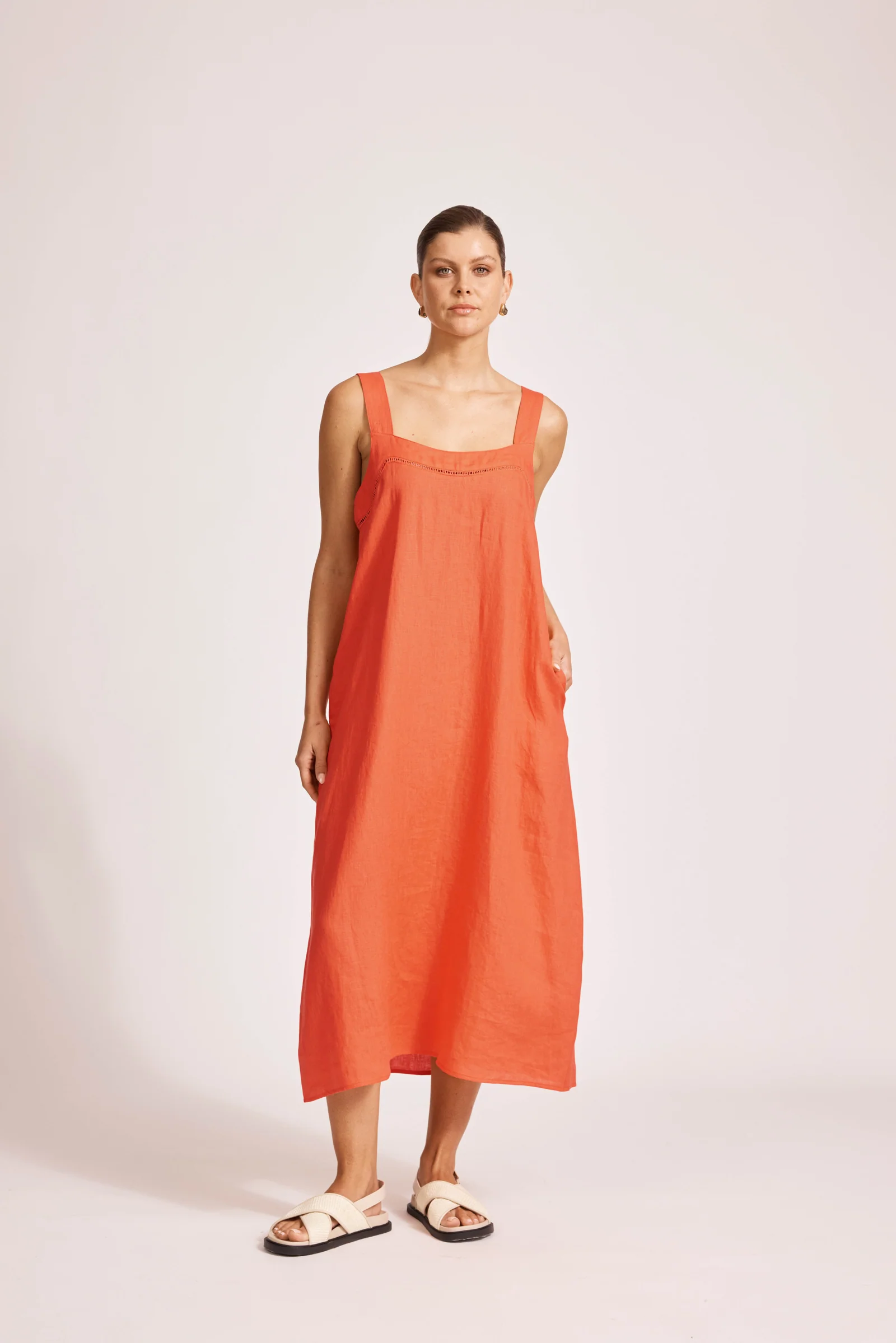 Miramar Tank Maxi Dress - Coral - Image 6