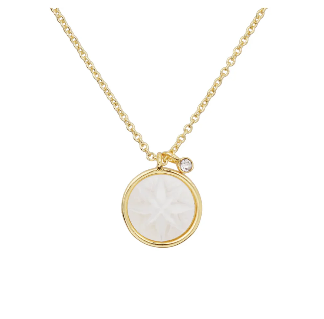 Mother of Pearl Matariki Whetū Necklace - Gold