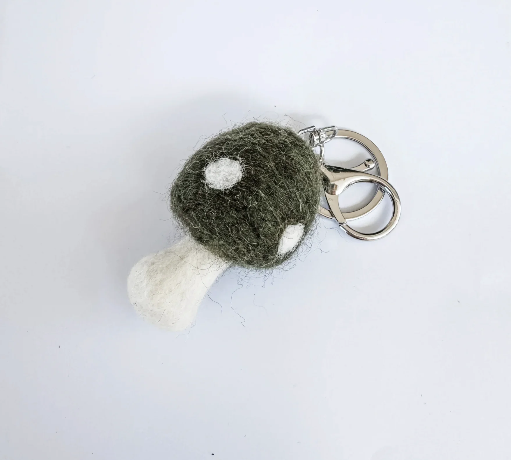 Mushroom Felt Keyring - Forest