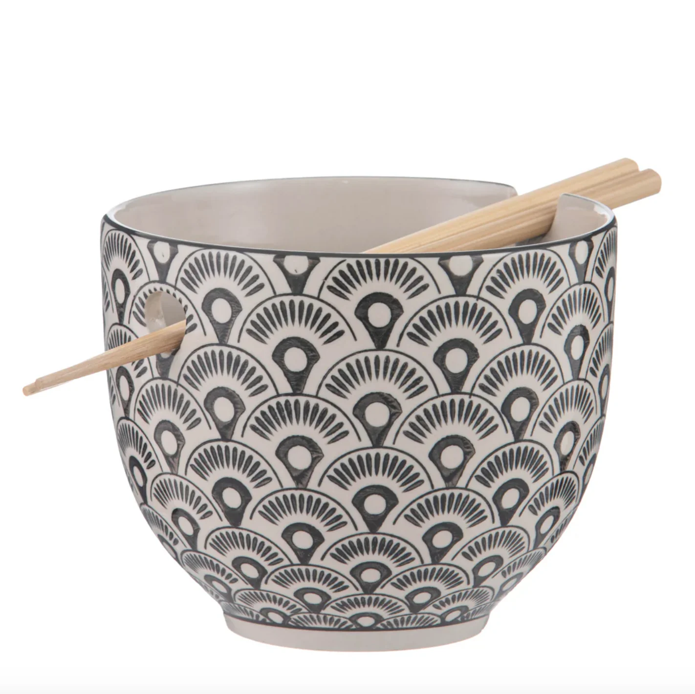 Nara Fan Noodle Bowl With Chopsticks