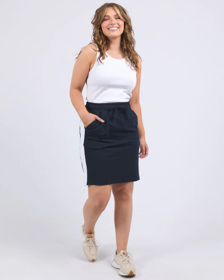 Nico Fleece Skirt - Navy - Image 2