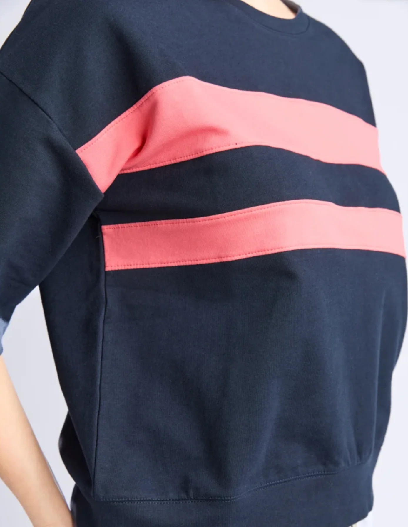 Nico Sweat - Navy With Sugar Coral Panels - Image 2