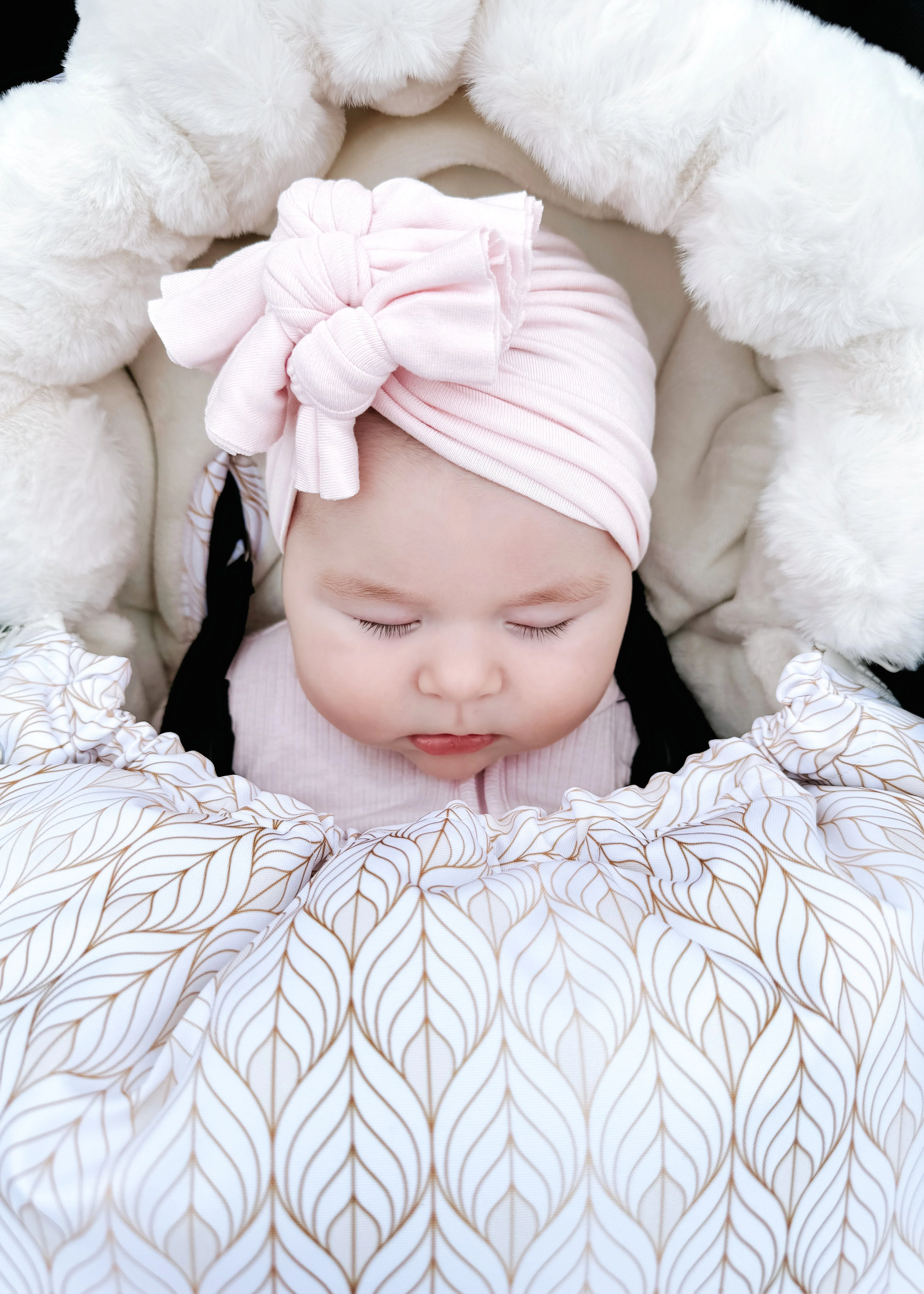 Nordic Footmuff Pram Liner - White Gold - Image 2