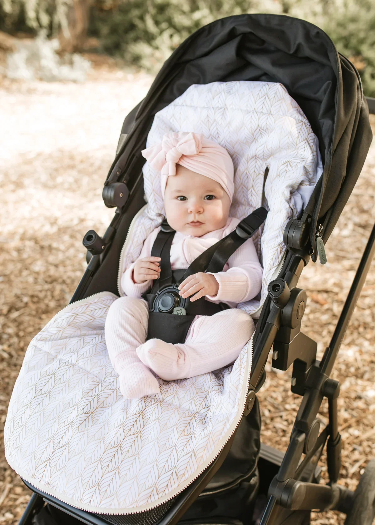 Nordic Footmuff Pram Liner - White Gold - Image 5