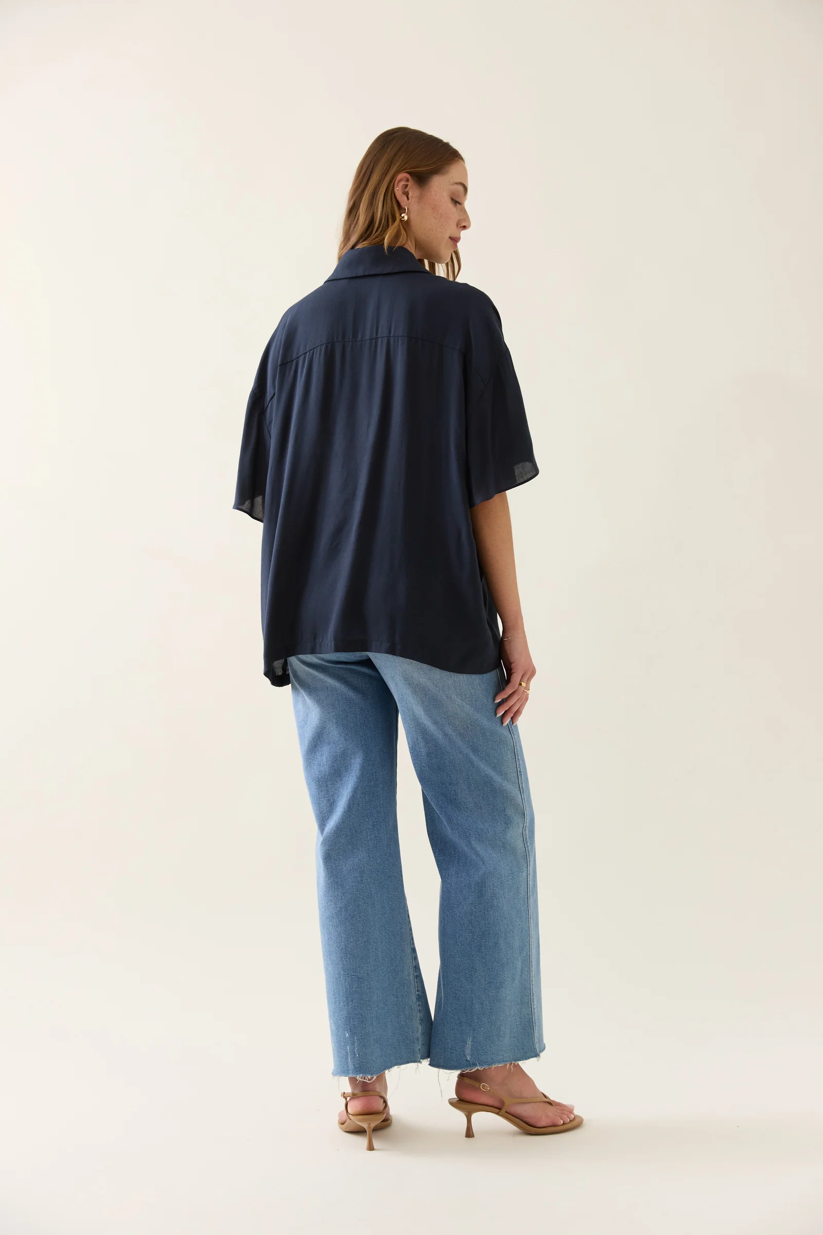 Oline Tie Shirt - Navy - Image 4