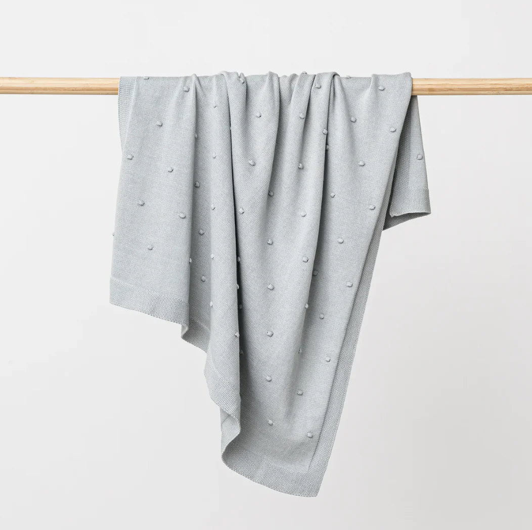 Organic Billie Blanket in Sea