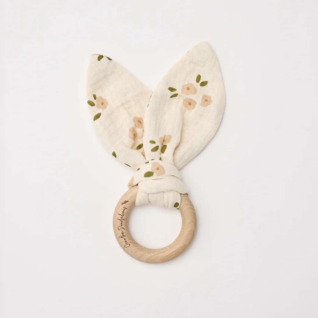 Organic Bunny Ears Teether - Daisy