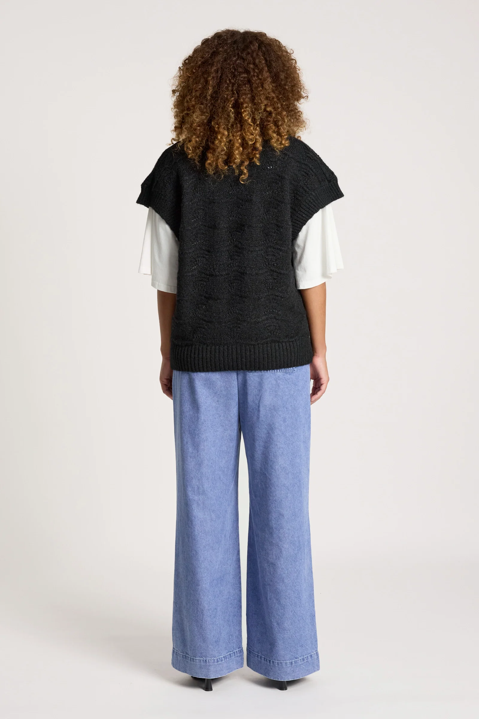Orin Knit Vest - Black - Image 6